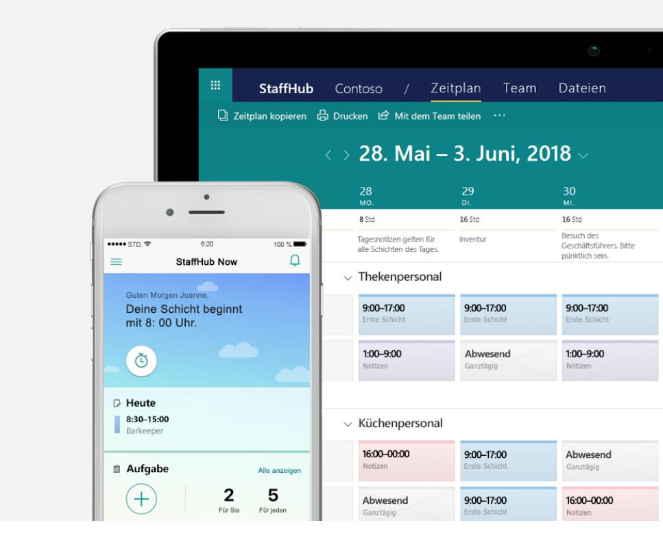 staffhub planungstool office 365